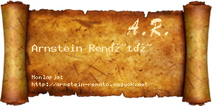 Arnstein Renátó névjegykártya